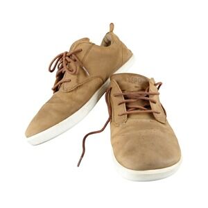 Xero Shoes Glenn Mens Barefoot Leather Sneakers Tan Brown Wide Toe Box Size 10